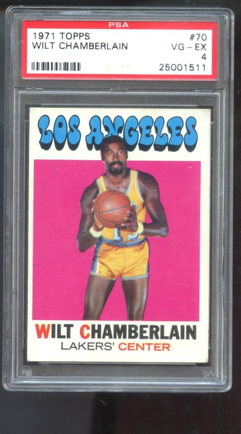 1971-72 Topps #70 Wilt Chamberlain PSA 4 Graded Basketball Card NBA 1971-1972 Los Angeles Lakers 71-72