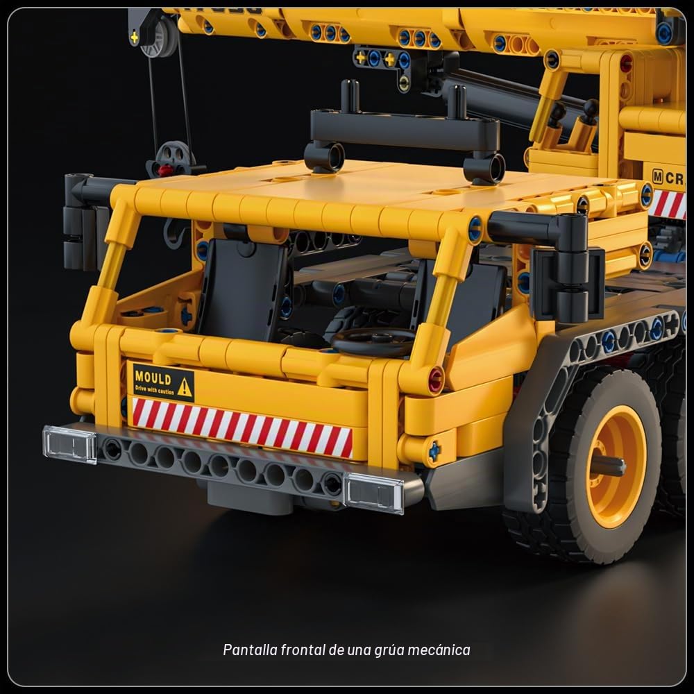Mould King 17058 Technics Mecánico Grúa Bloques de Construcción Juguetes Versión Estática 1250 Piezas para Niños a Partir de 8 Años (Sin Motor)