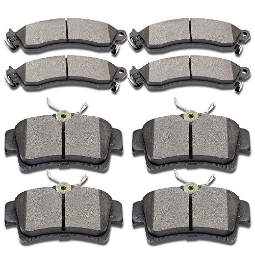 Image of cciyu D412 D627 Ceramic Front Rear Brake Pad Set Fit For 1994-2001 2003 2004 For Ford Mustang