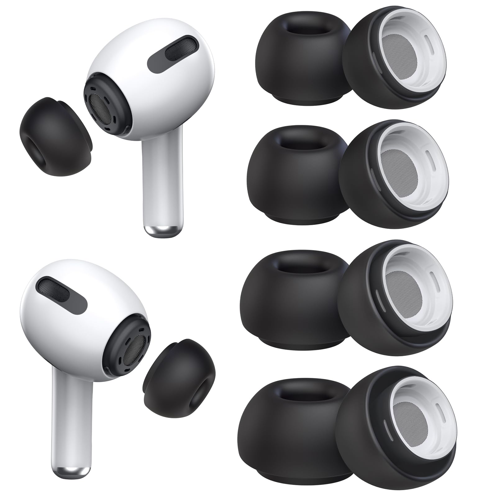 YUWAKAYI 4 Pairs Replacement Ear Tips - earpads | Mubboo