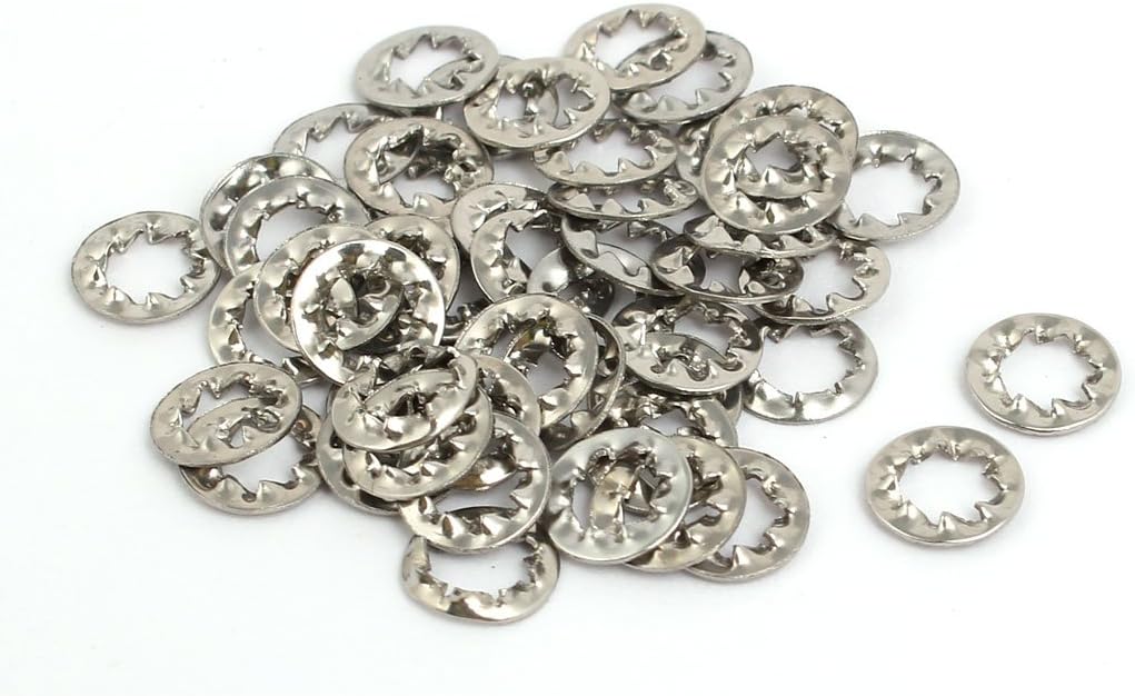 4mm Inner Quality Parts Dia 304 Stainless Steel Internal Serrated Lock Washer Gray 50pcs Model:75as152qo575