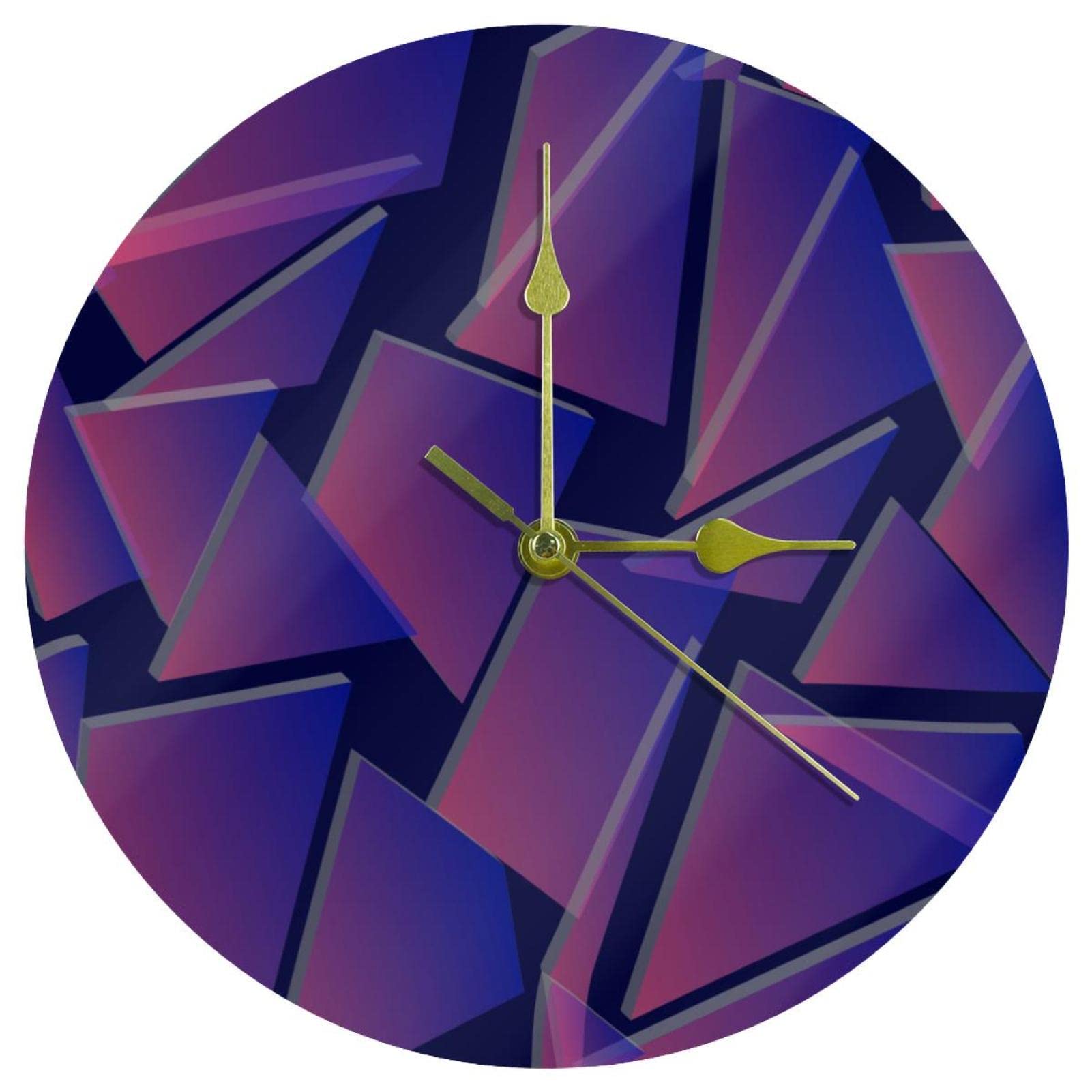 Horloge murale silencieuse en acrylique de 24 cm sans tic-tac pour des nuits paisibles