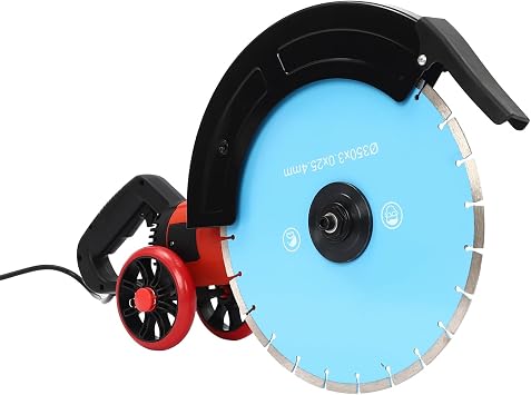 Electric Concrete Saw, 14 Wet/Dry Circular Saw Cutter with Max. 5.31in Adjustable Cutting Depth, Electric Slotting Machine Tool for Granite, Stone, Porcelain, Wood, Concrete 14Inch