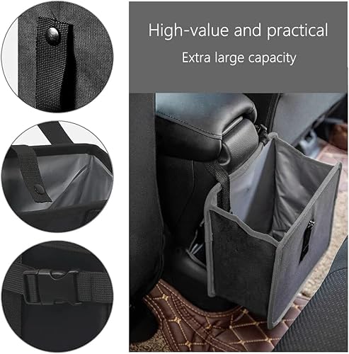 Miniatura 3 de ASUBHA Bote de basura plegable para automóvil, bolsa de basura colgante para automóvil, organizador de bolsas de basura impermeable, accesorios