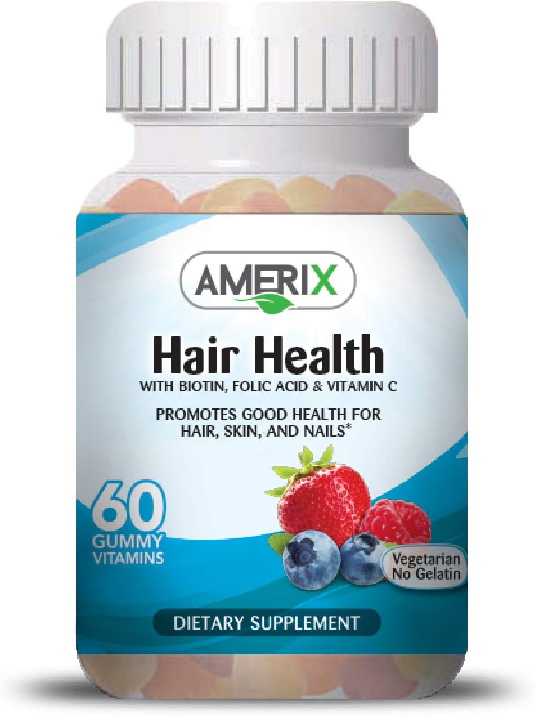 Adult Hair Health Vitamin Gummies, 60 Count
