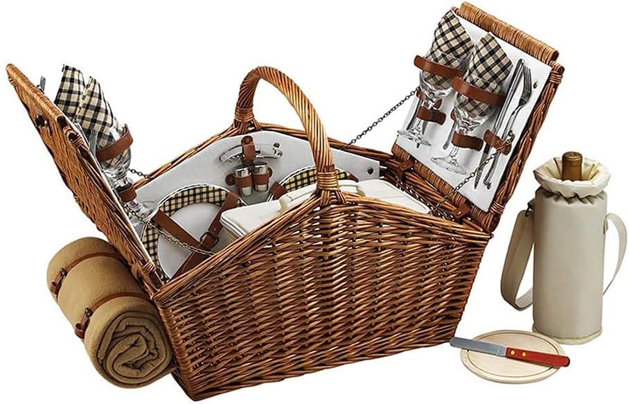 Rattan Picnic Basket Fruit Basket Ratan Storage Portable Gift Pathlar Picnic Basket Storage Basket Heart Type 46 31 H20CM