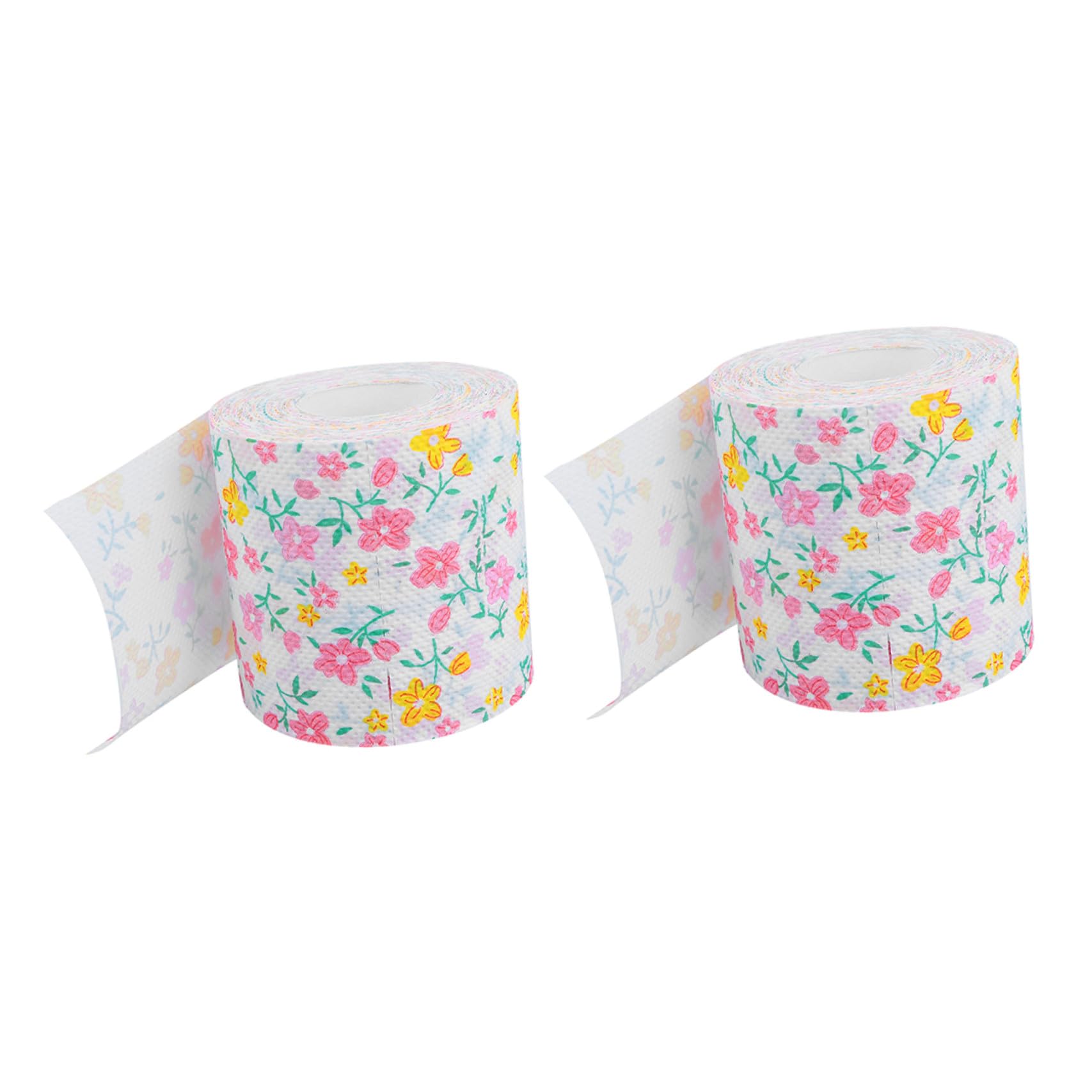 2 Rollos de papel higiénico impreso rosa resistente para la mesa