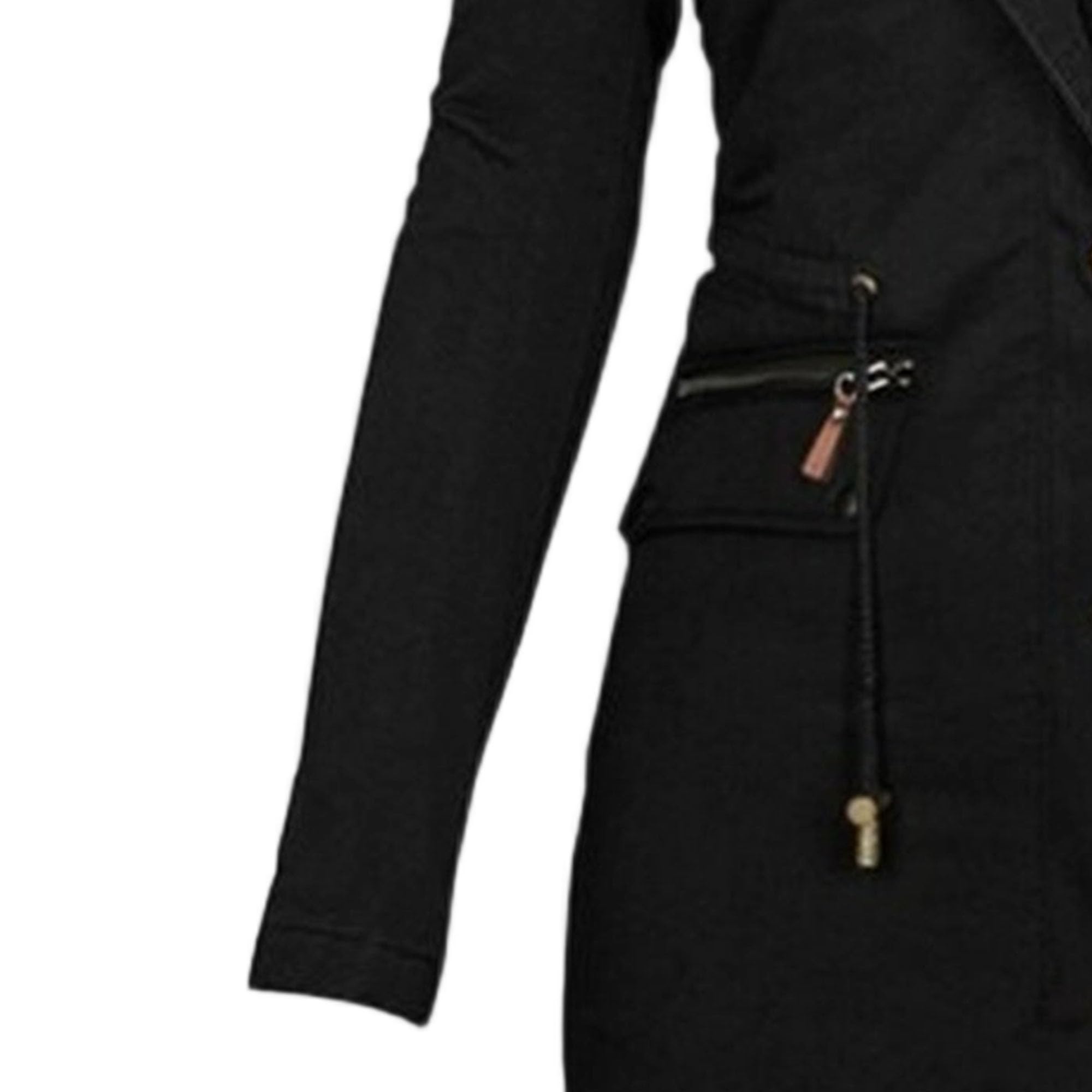 Cappotto invernale da donna con cappuccio, parka caldo e spesso, imbottito con cappuccio in pelliccia sintetica rimovibile