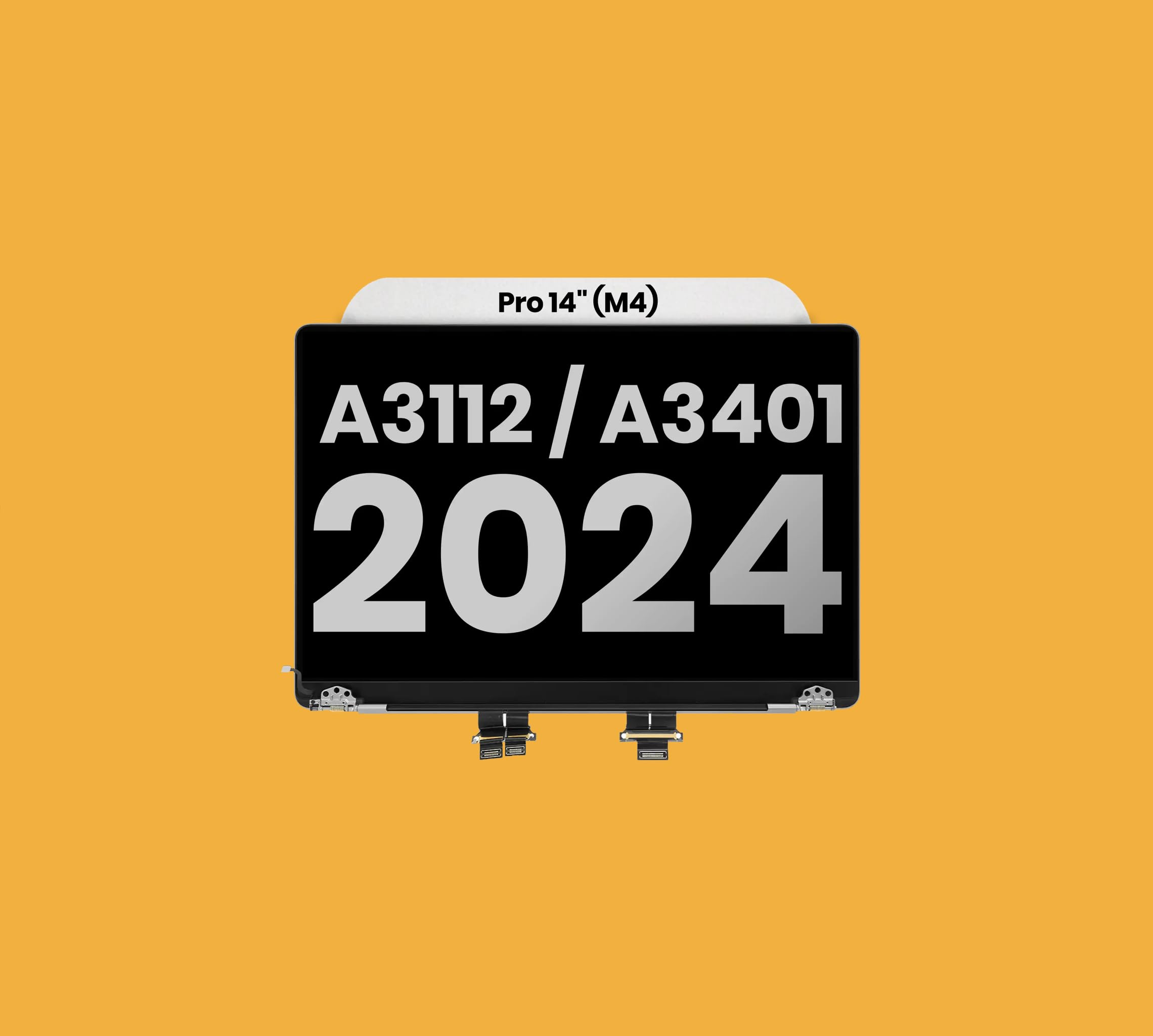 Compatible with MacBook Pro A3112 Retina M4 2024 EMC 8623 MW2W3LL/A MW2X3LL/A LCD Screen Replacement Cover Cable Hinges Full Top Complete Assembly 14in 3024 x 1964 (Space Black)