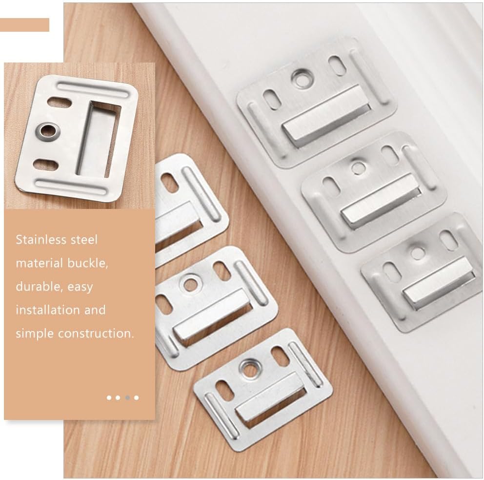 100pcs Stainless Steel Wall Panel Buckle Clamp for Integrated Wall Panels Durable Furniture Hardware Easy Installation Suitable for Bamboo Panels