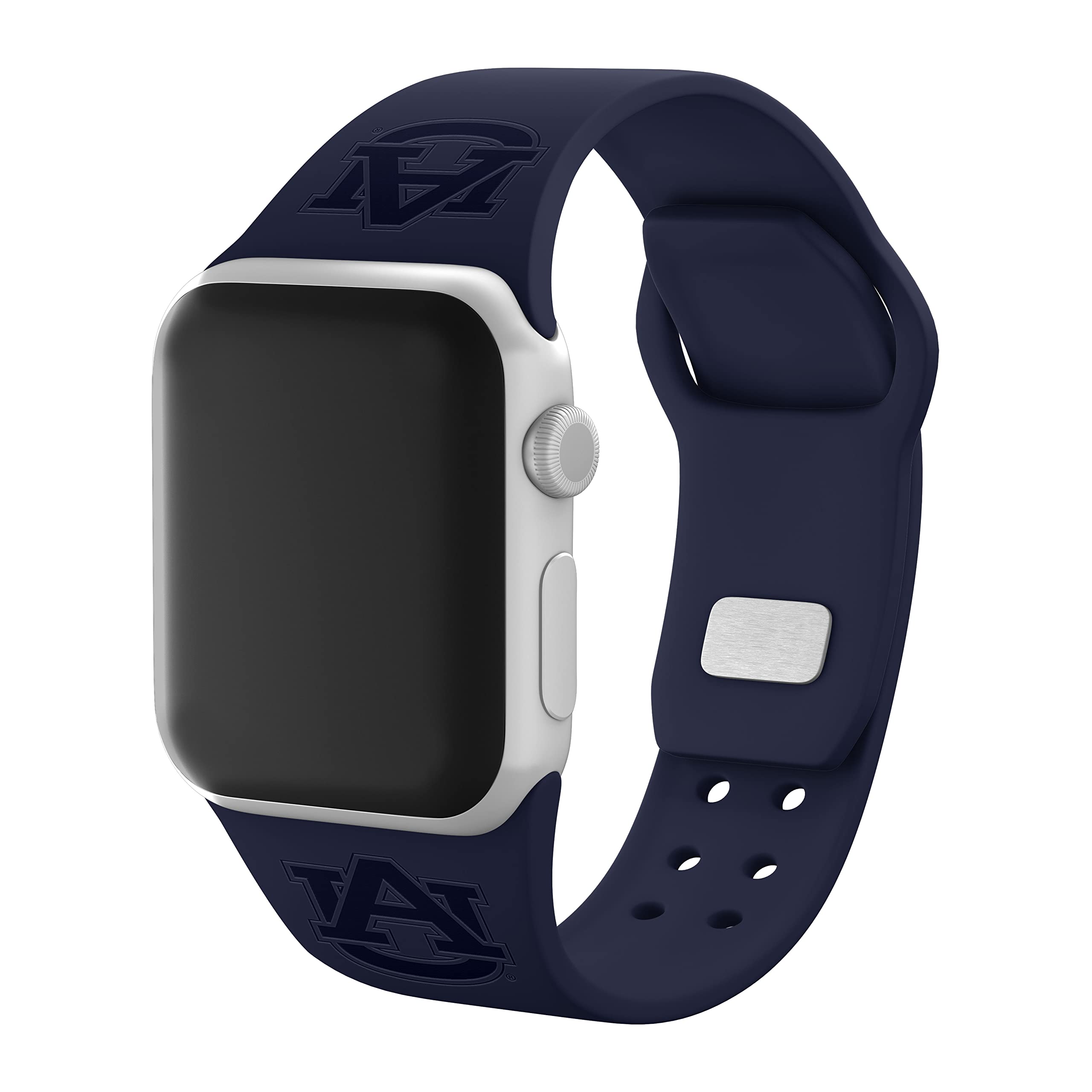 Affinity Bands Auburn Tigers Engraved Silicone Sport Band Compatible with Apple Watch (42/44/45mm Navy)