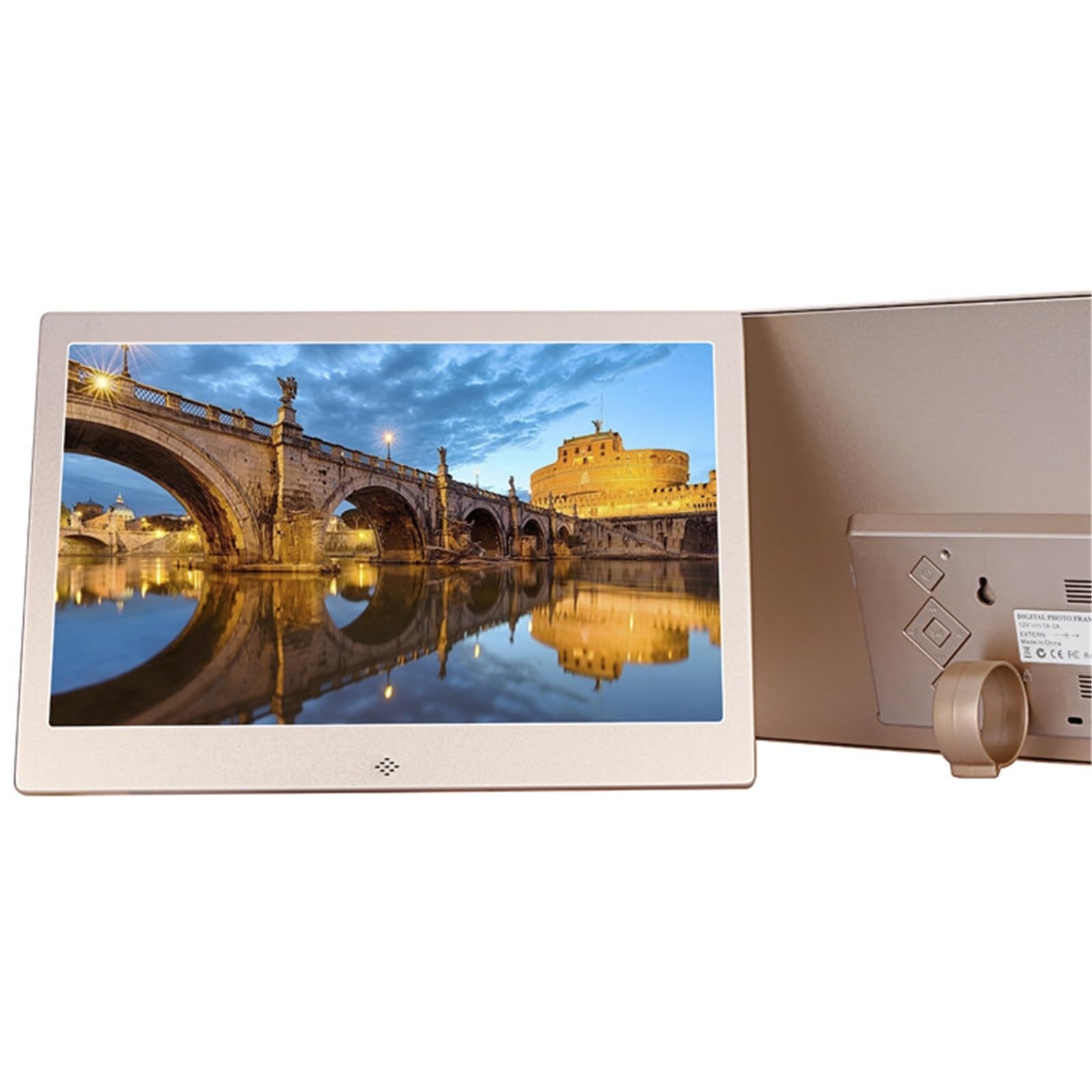 Ultracienka cyfrowa ramka multimedialna HD Elektroniczny album muzyczny Odtwarzacz filmów do promocji w sklepie Home Office(Rose gold,12inchs)