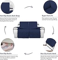 Vista 93 de PureFit Fundas de sofá reversibles resistentes al agua para sofá reclinable de 3 asientos, funda antideslizante para sofá de 3 cojines, protector