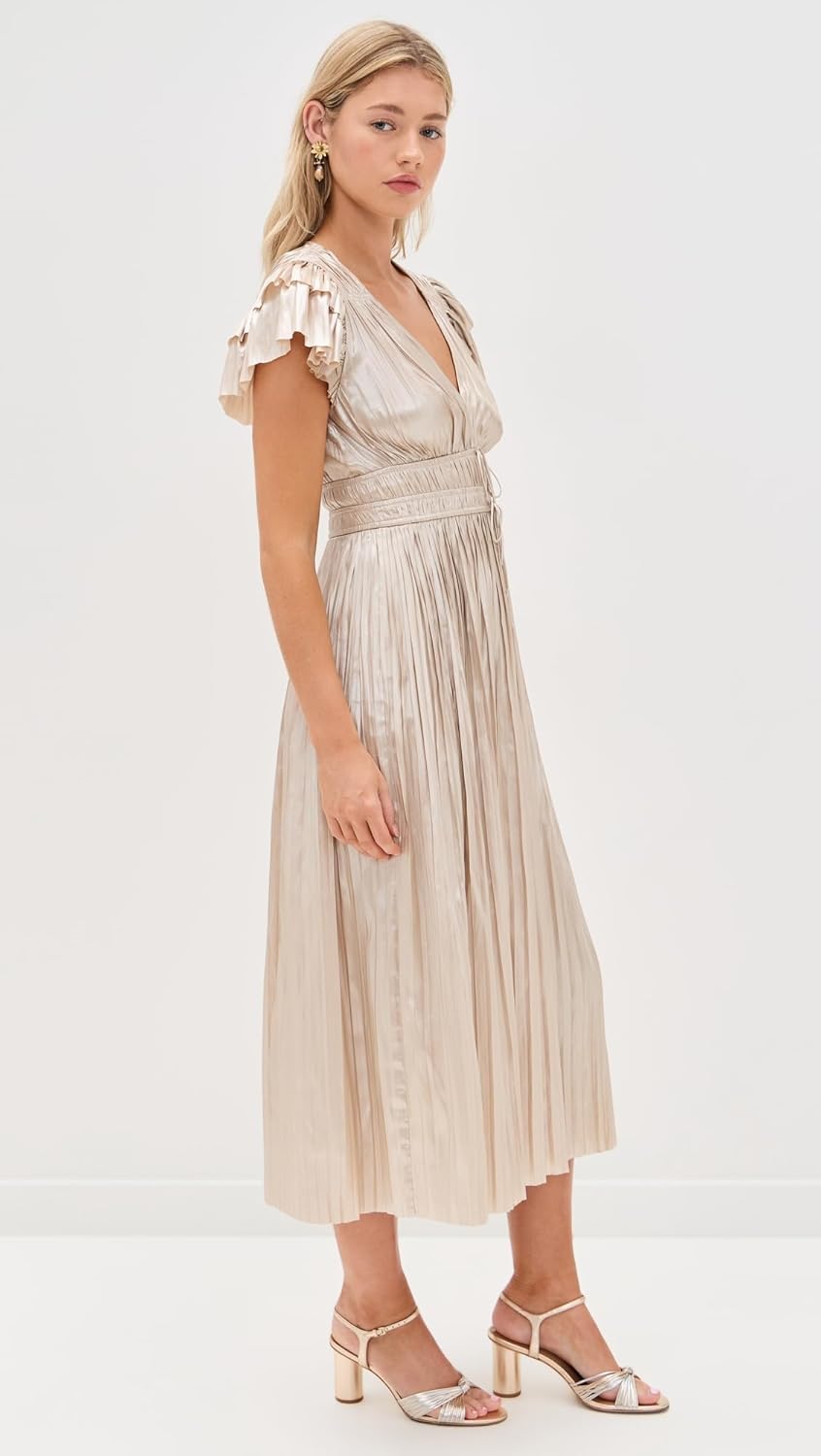 Ulla Johnson Women's Patrice Flutter Sleeve Midi Dress - Image 4