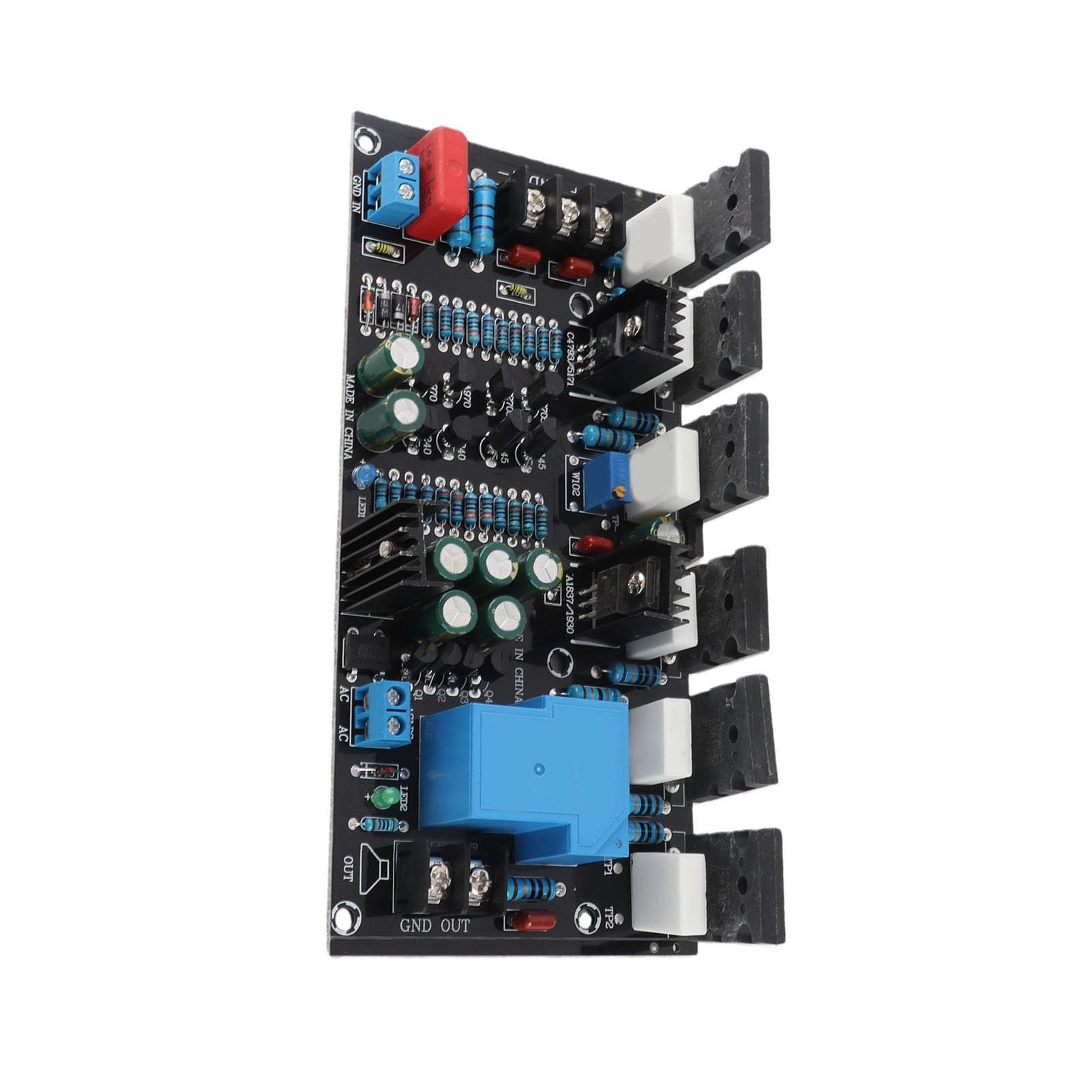 Fabater Placa Amplificadora de Potencia, Canal único de 300 W con Circuito de Protección de Altavoz Módulo Amplificador de Potencia de Audio con Amplio Rango de Voltaje DC 20 12 V para Sistemas de