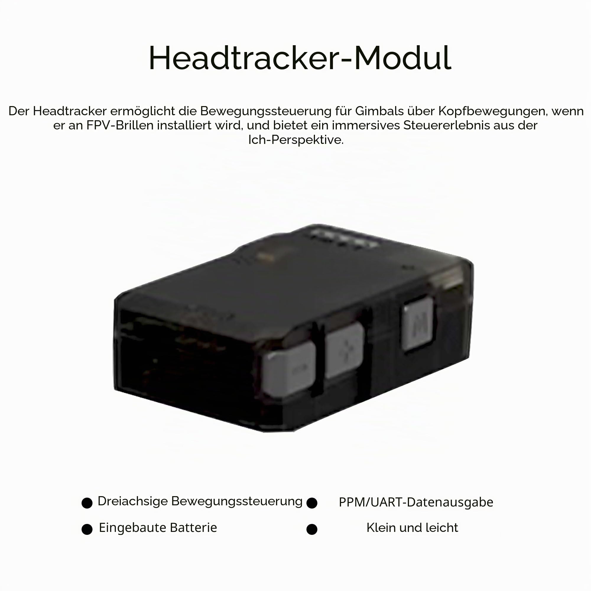 C-20T FPV Kamera-Gimbal-Halterungs-Kit mit FPV-Kopf-Tracking-Sender und Empfänger, Kühlventilator, Antennenhalterung, kompatibel mit DJI-O3, Walksnail Avatar, Moonlight RunCam Link, für ferngesteuerte