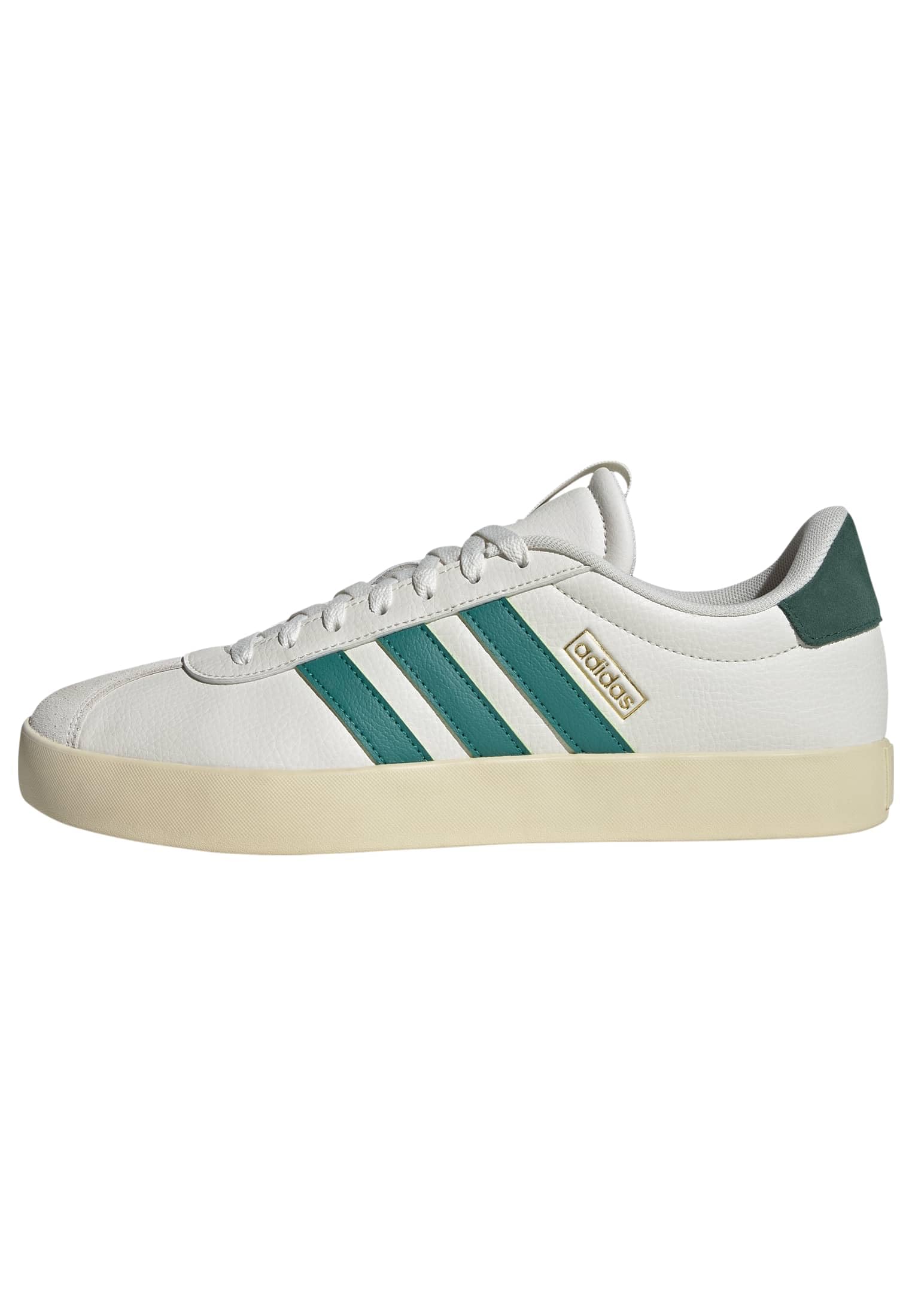 adidas Men's Vl Court 3.0 Shoes, core White/Equipment Green/Gold met., 8.5 UK