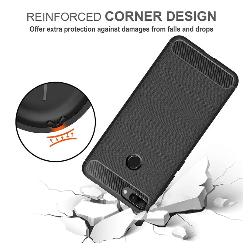 Image of Hybrid Carbon Fiber Back Case for Honor 9N (Black)