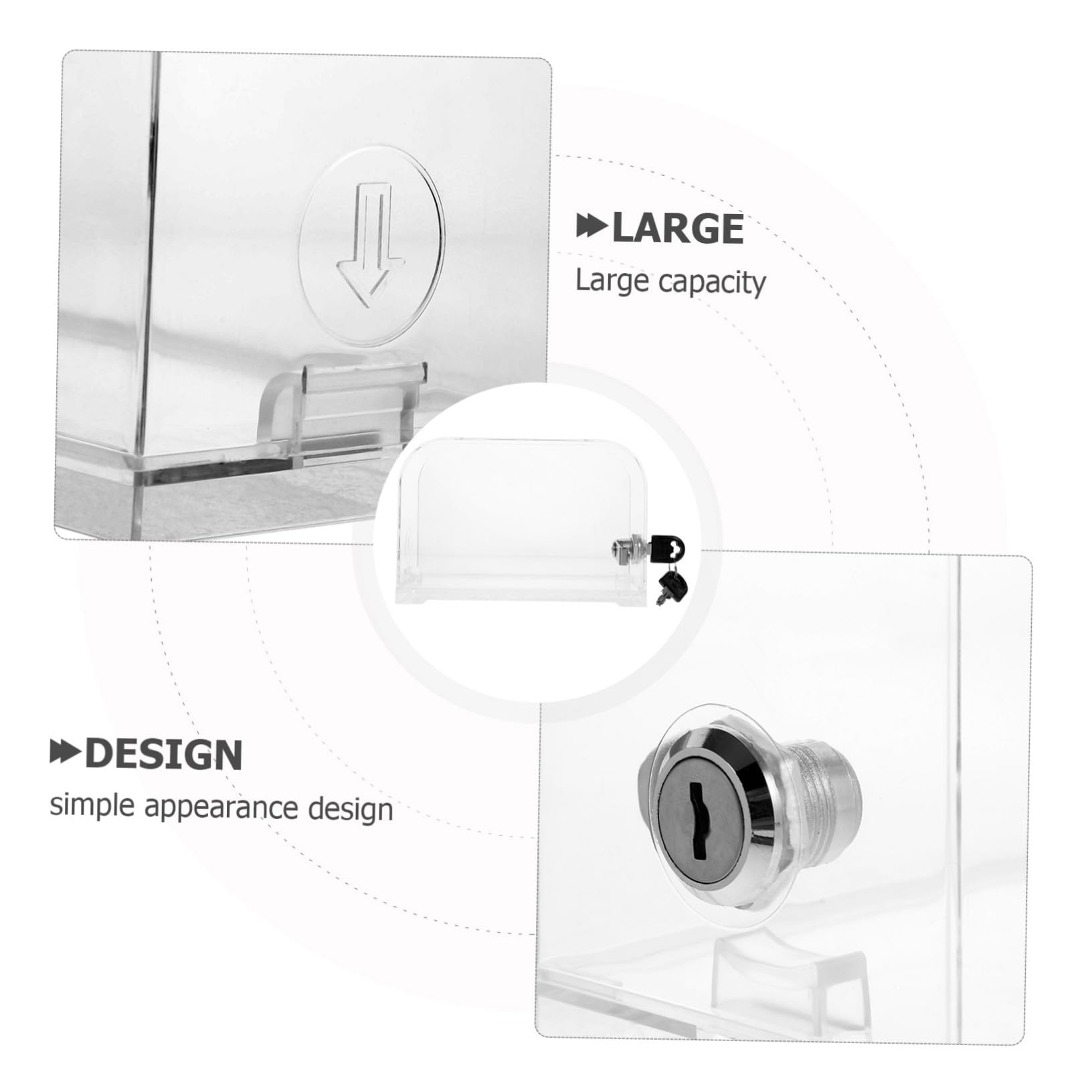 NUOBESTY Lot de 4 Boîtes de Rangement pour Cartes de Visite Capacité pour Le Bureau