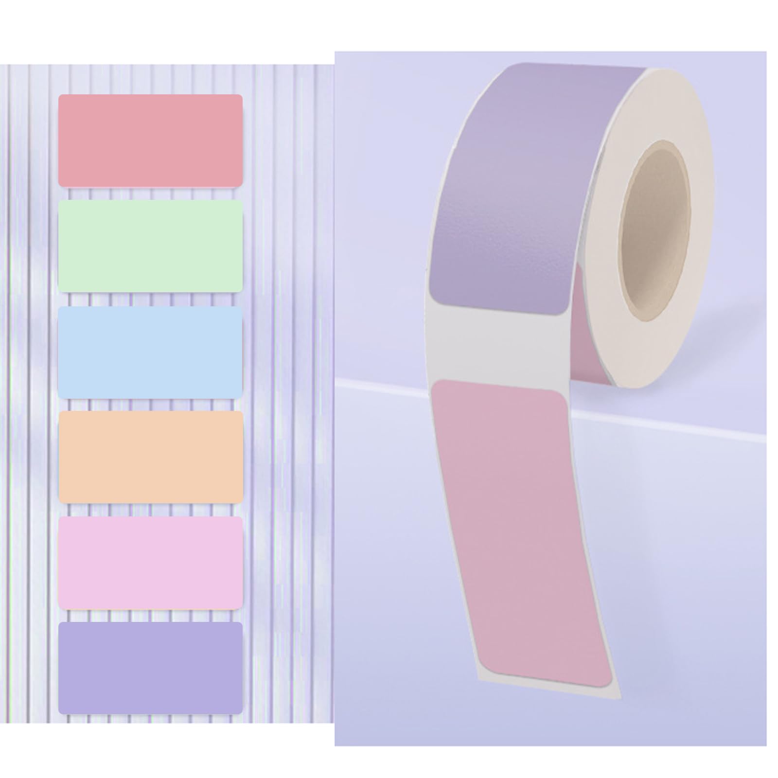 Wakihong Color Macarrón Etiquetas Adhesivas Etiquetas Autoadhesivas para Escribir 14 x 30 mm, Papel Térmico Para Escuela, Hogar, Oficina, Pequeñas Empresas, 1 Rollo De 150 Etiquetas D110/D11/D101