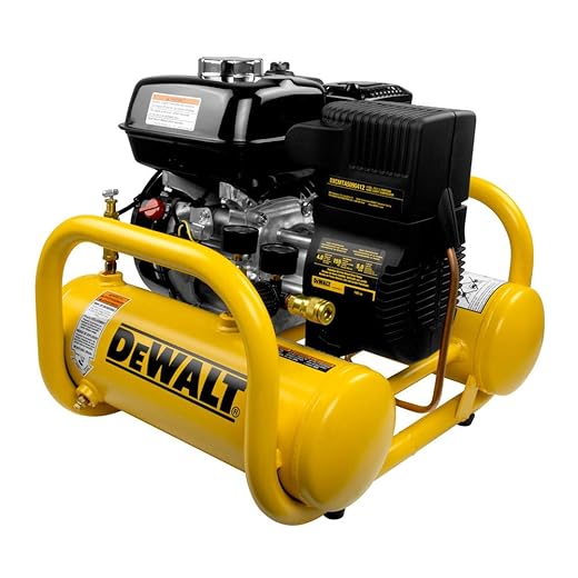 DeWalt 4 Gallon Portable Gas Powered Oil Free Honda Engine Direct Drive Air Compressor (DXCMTA5590412)