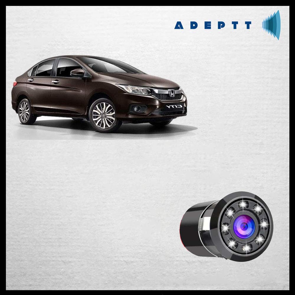 AdepttRC-3780 170 Degree 8 LED Waterproof Reverse Parking Camera with Night Vision Honda City V M/T