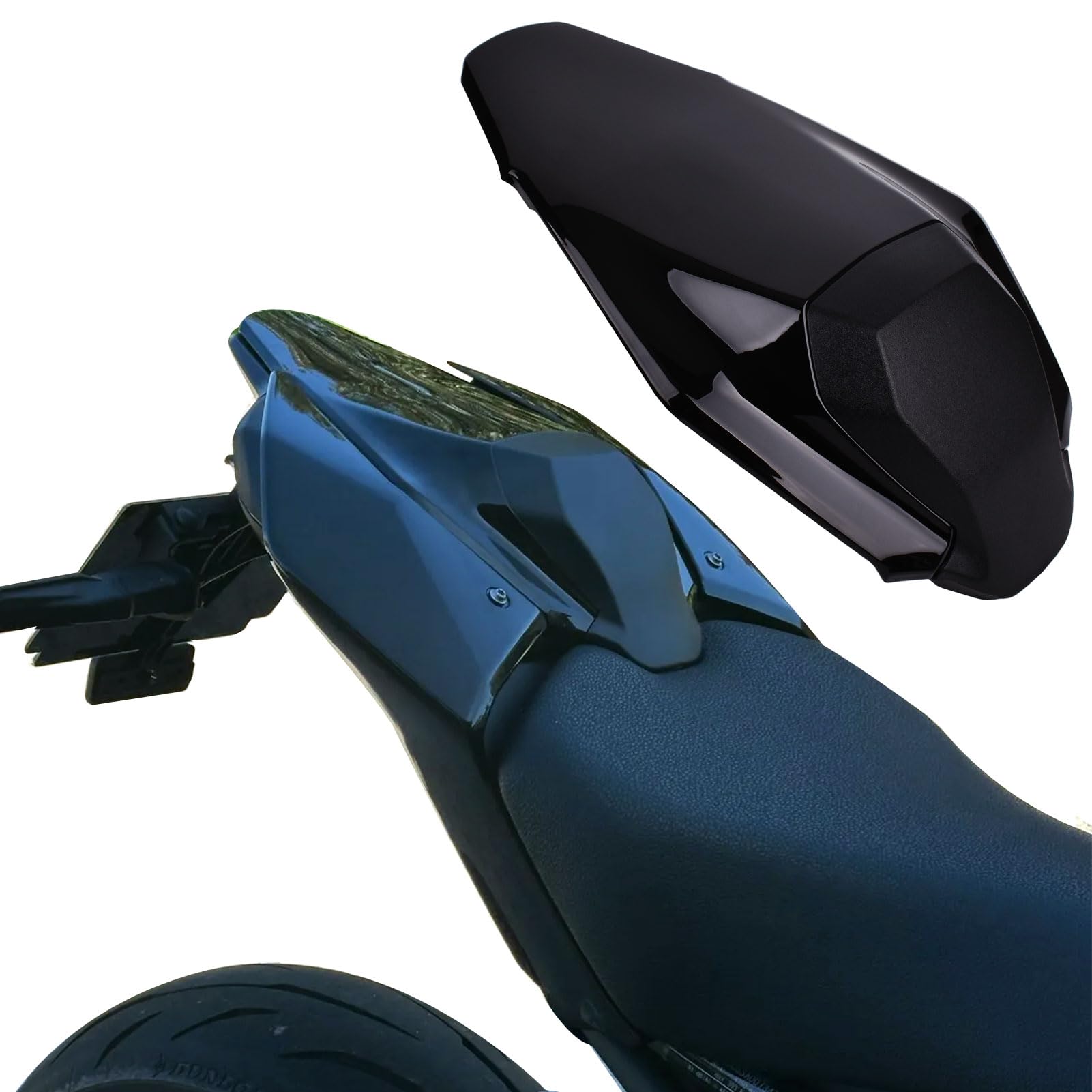 Capot de Selle Passager arrière Neuf pour Moto Z900/SE Z 900 SE Z-900 Accessoires 2025 2026, Capot de Dossier de Selle Solo Passager (Noir Brillant)