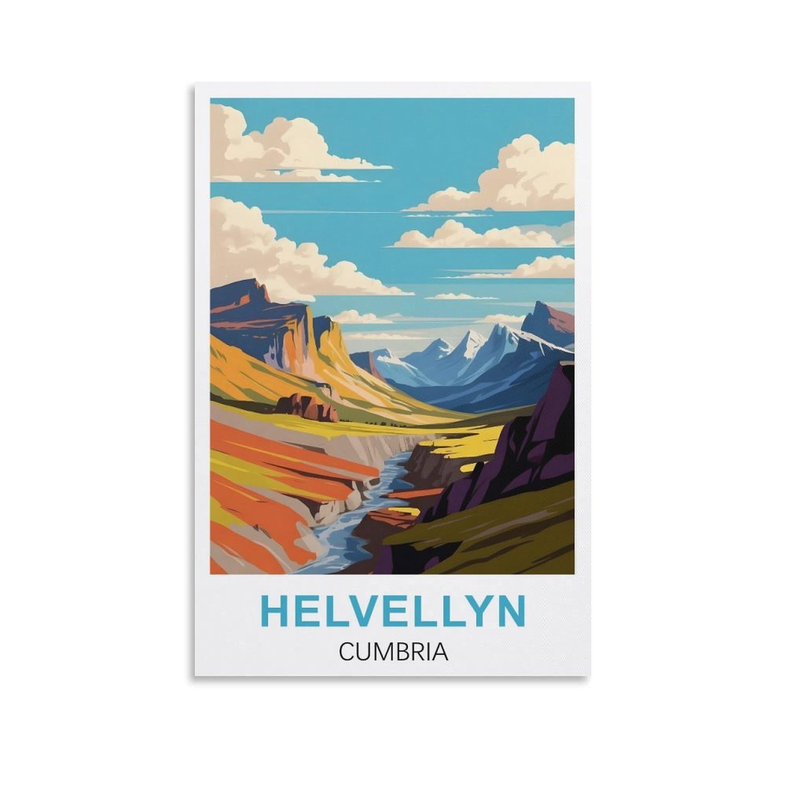 EZMLFA 5D Diamond Painting Kits for Adults,Helvellyn Cumbria Diamond Art Kits for Beginners,Full Drill Diamonds Gem Art for Home Wall Decor Gift 40x50cm