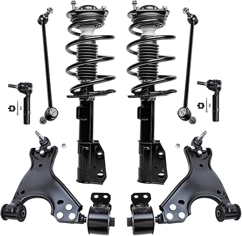 Miniatura 205 de Detroit Axle - Kit de puntales delanteros de 6 piezas para Chevrolet Aveo Aveo5 Pontiac G3 Wave, barra estabilizadora, varillas de acoplamiento