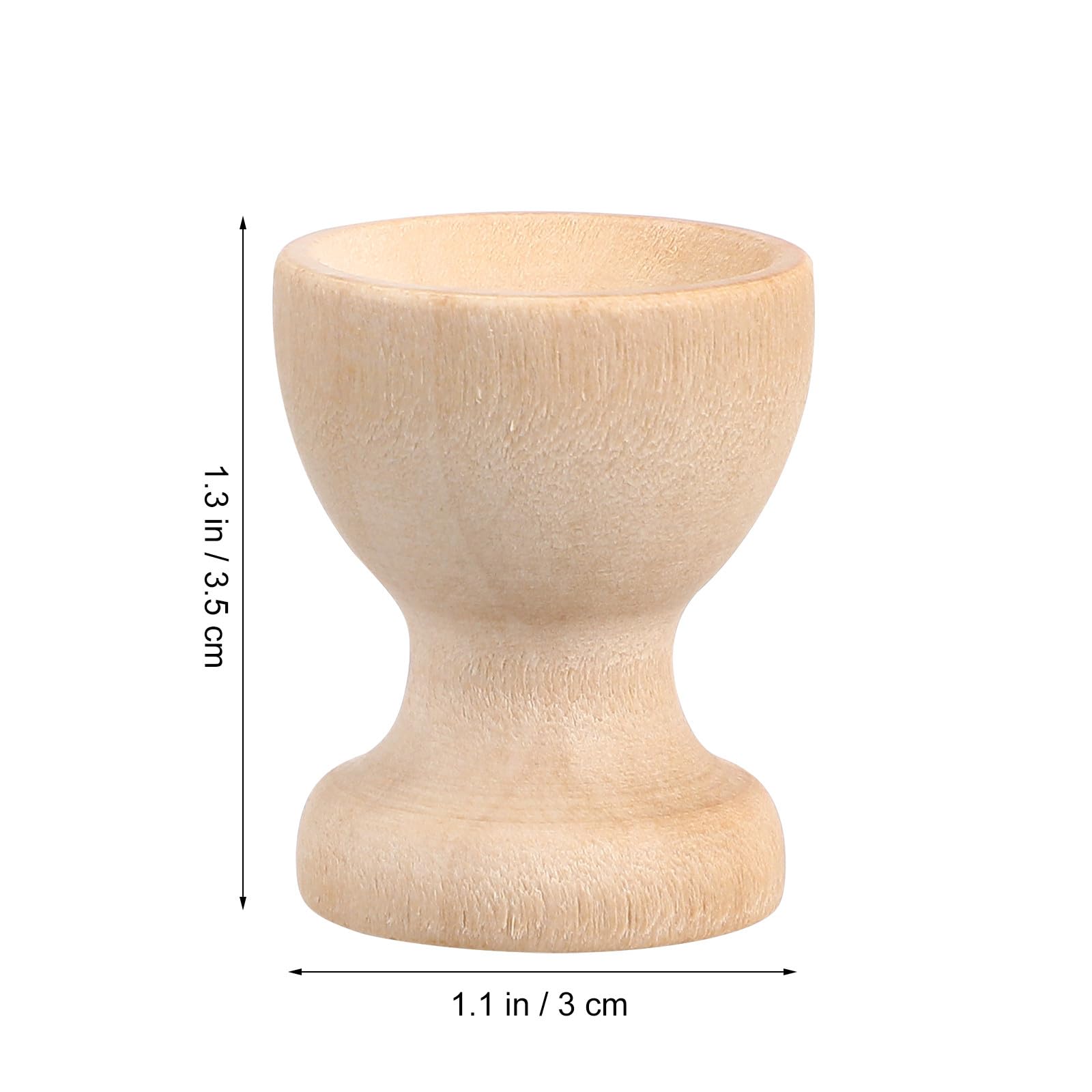 Hemobllo 24 Stück Eierbecher Holz Unbehandelt, Natürliche Eierhalter zum Bemalen und Basteln, DIY Ostereier Ständer Tischdeko, Holzbecher für Frühstückseier und Kinder Ostern Geschenke