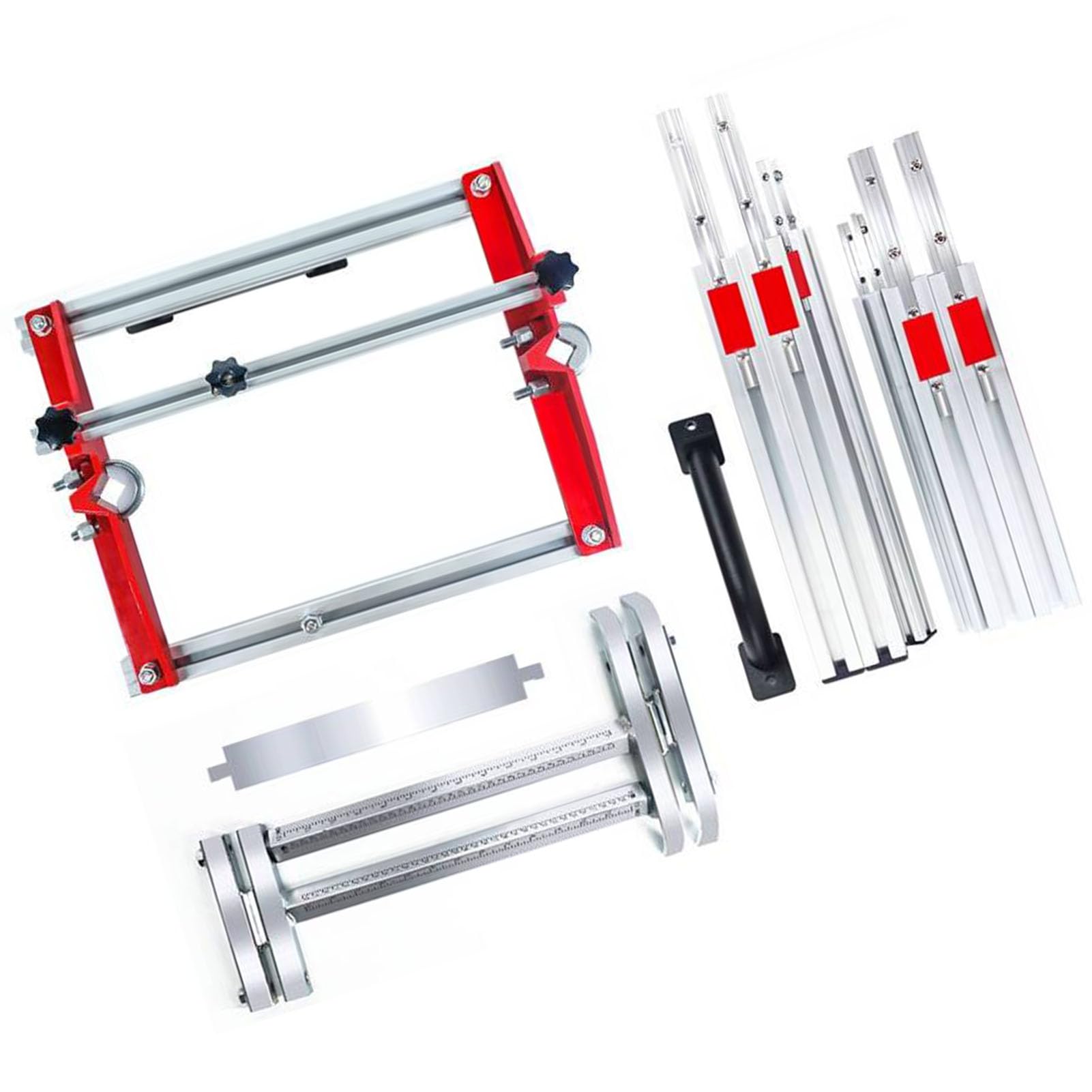 Molino de Motosierra, de Guía de Corte de Madera Portátil, Duradero y Ajustable para Tablones de 14 a 36 Pulgadas, Ideal para Carpinteros y Entusiastas del Bricolaje, Kit de Aleación de