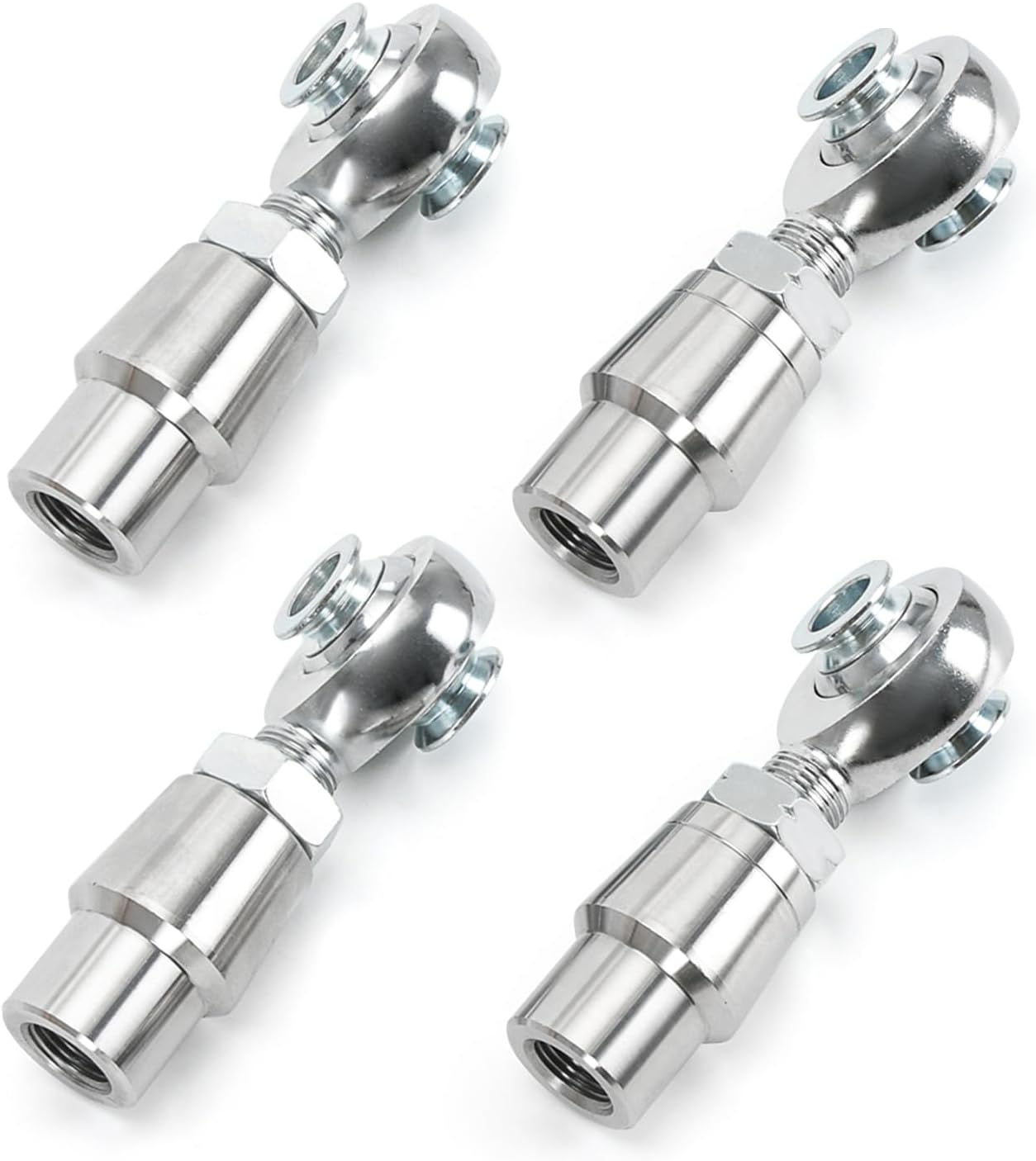 5/8” Heim Joints Rod End Kit, 0.625” Chromoly Panhard kit Right and Left Hand Thread with Tube Adapter and Jam Nut for Steering Kit, Suspension, Traction Bars (2 Pair)