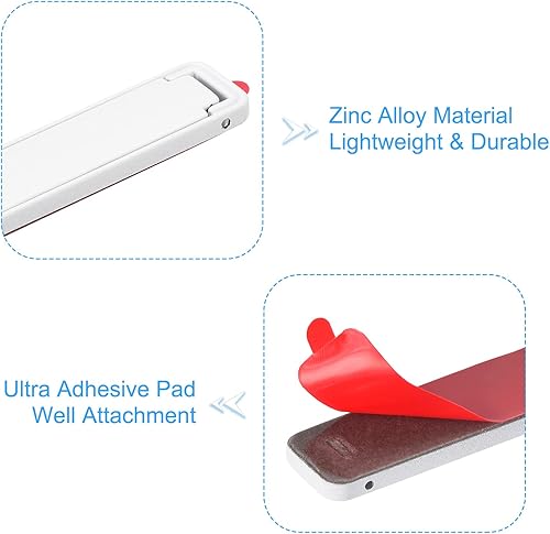 Miniatura 4 de uxcell Soportes ultrafinos para teléfono, paquete de 2 soportes de escritorio horizontales y verticales, para pegar en el soporte portátil para la
