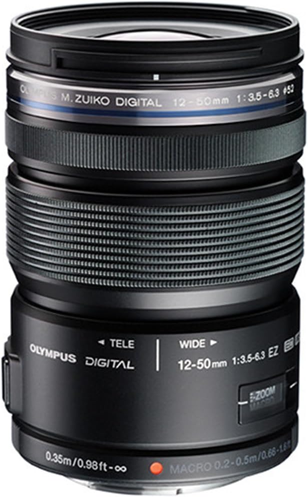 OM SYSTEM OLYMPUS M.Zuiko Digital ED 12-50mm F3.5-6.3 EZ Lens, for Micro Four Thirds Cameras (Black)