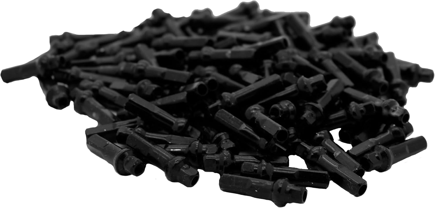 Sapim Double Square Aluminium Nipples, 18mm (Pack of 100), Black