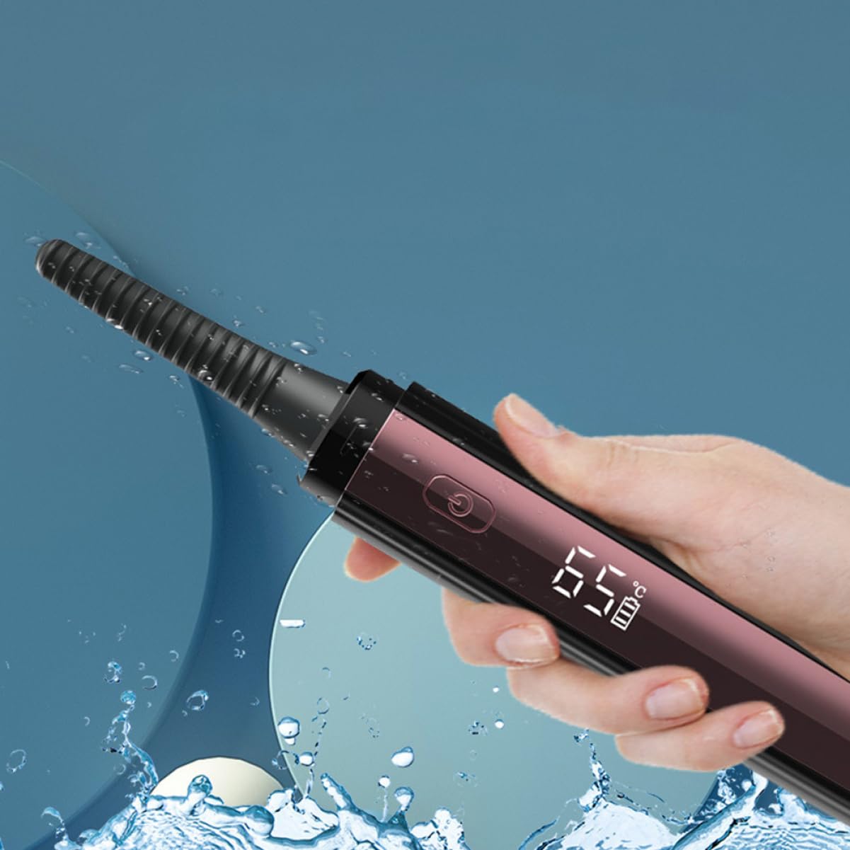 Rizador Abs 360mah Recargable Eléctrico Negro de Pestañas | Pinza Calefactora Profesional 1 Juego Portátil y Ligero , para Maquillaje y Viaje de Negocios