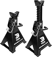 Torin AT43005AB Heavy Duty 3 Ton Jack Stands: Double Locking Pins, 6000 lb Capacity Steel Pair for Safe Vehicle Support