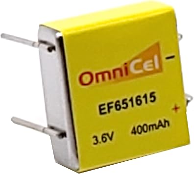 OmniCel ER651615 3.6V 400mAh Prismatic Lithium Battery BL-4PN For Memory backup power, Medical equipment, Radiocommunication, Earthquake tester, Taximeter, TPMS Automobile tire pressure monitor