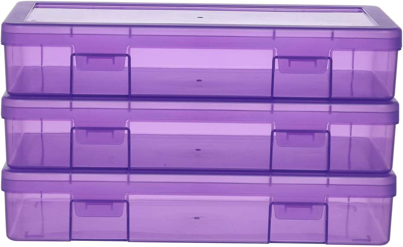 novelinks 9 Pack Plastic Storage Containers Color Arts & Crafts Storage Boxes & Organizers Stackable Containers With Lids For Organizin (Set 6)