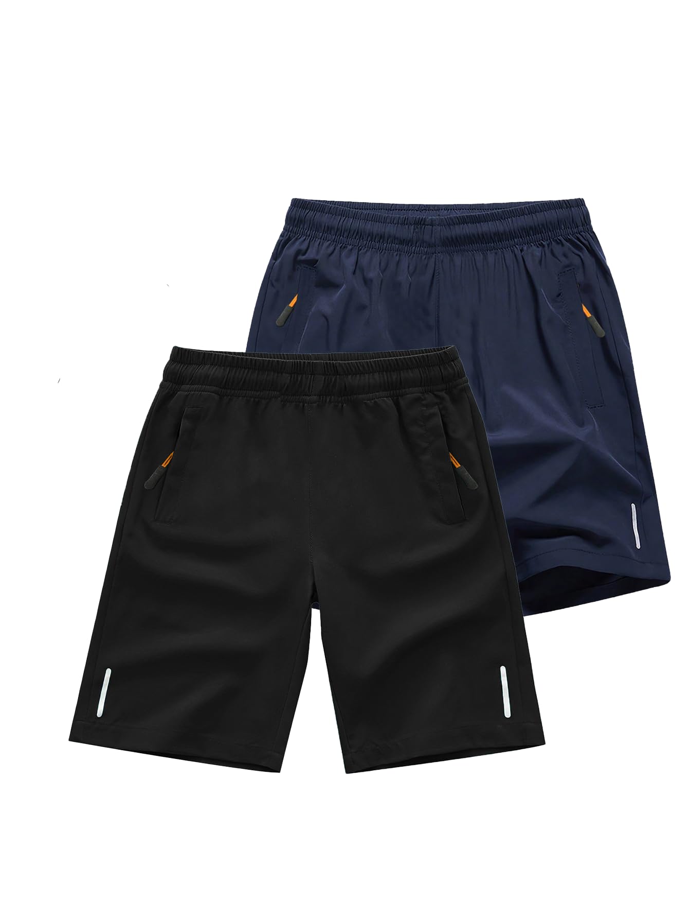 Conjunto de 2 pantalones cortos deportivos casuales para niños, uso diario y paquete múltiple — view 2
