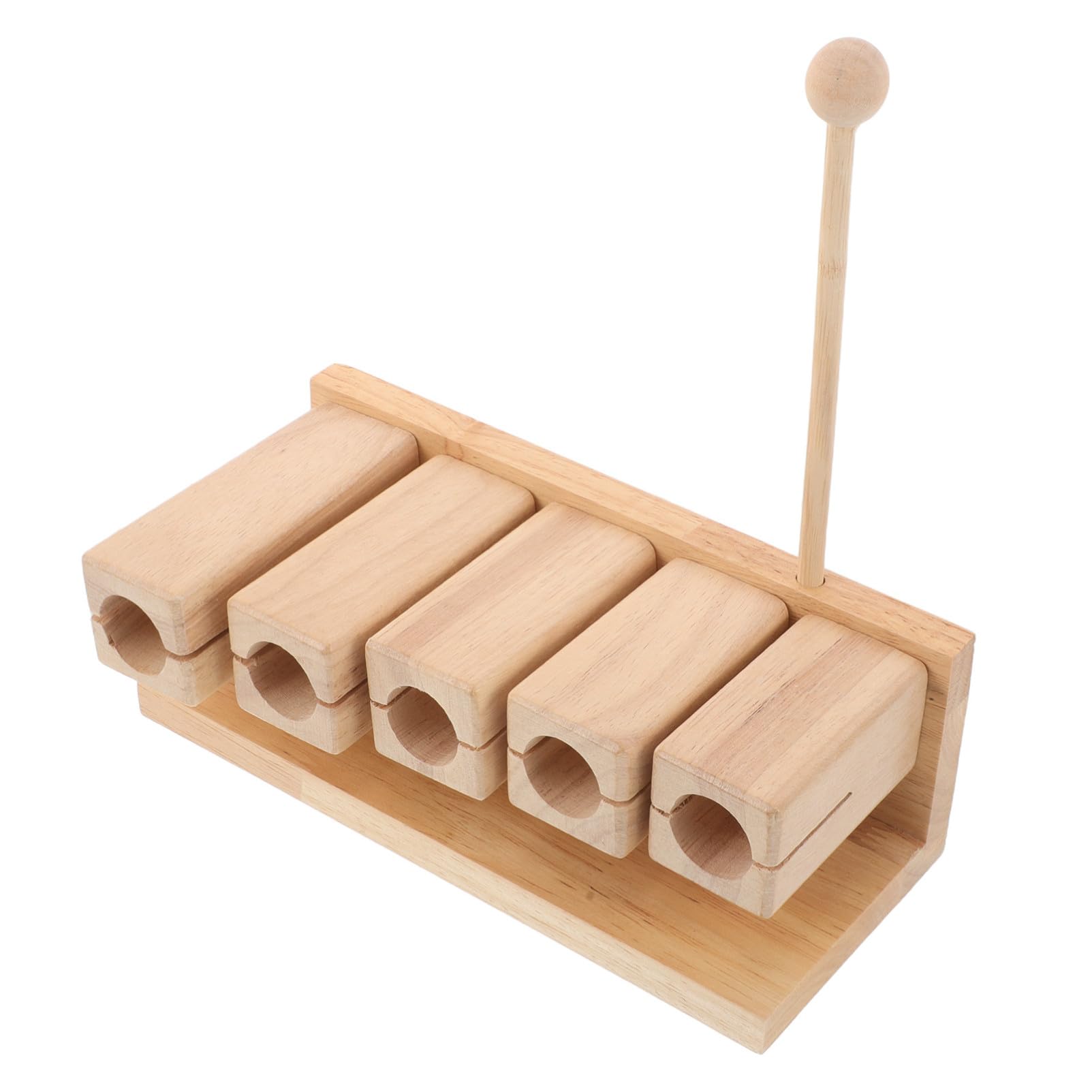 Generisch Holz Schlaginstrument Rhythmusblock mit Schlägel Kinderfreundliches Percussion-instrument für Musikunterricht Yoga Montessori und Vorschule Sicher mit Ergonomischem Design