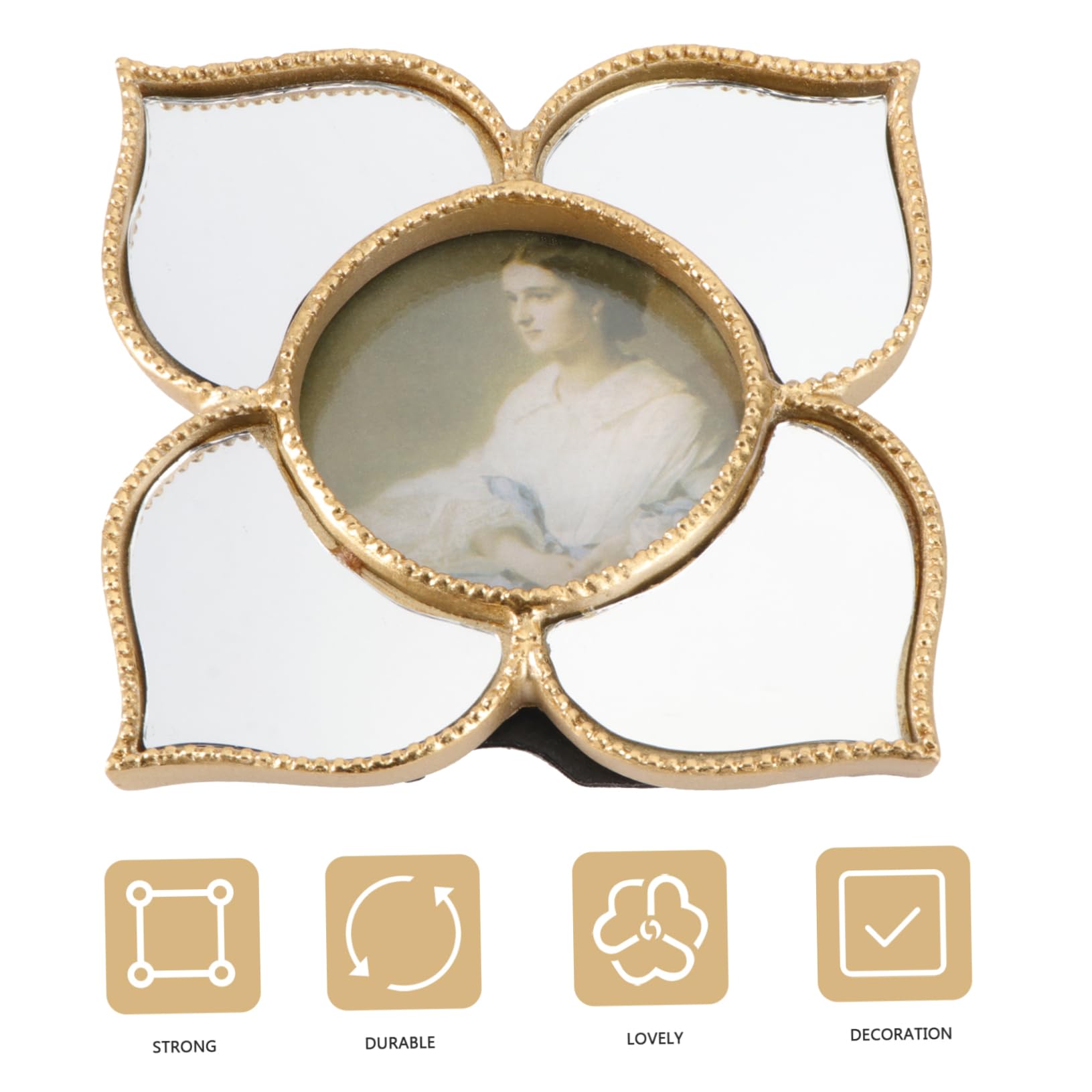 GLEAVI 2stücke Goldene Resin Fotorahmen Dekoration Für Hochzeitsbilder Eleganter Handgefertigter Stabiler Tischrahmen Mit Feinen Details Für Schlafzimmer Und Wohnzimmer