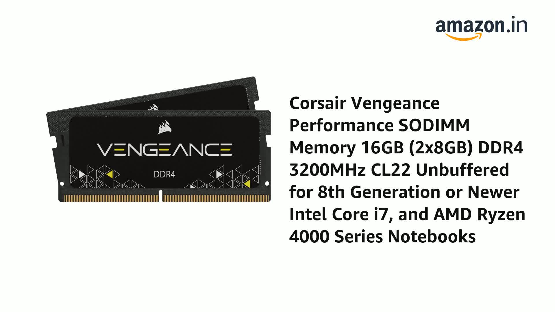 Amazon.in: Buy Corsair Vengeance Performance SODIMM Memory 16GB