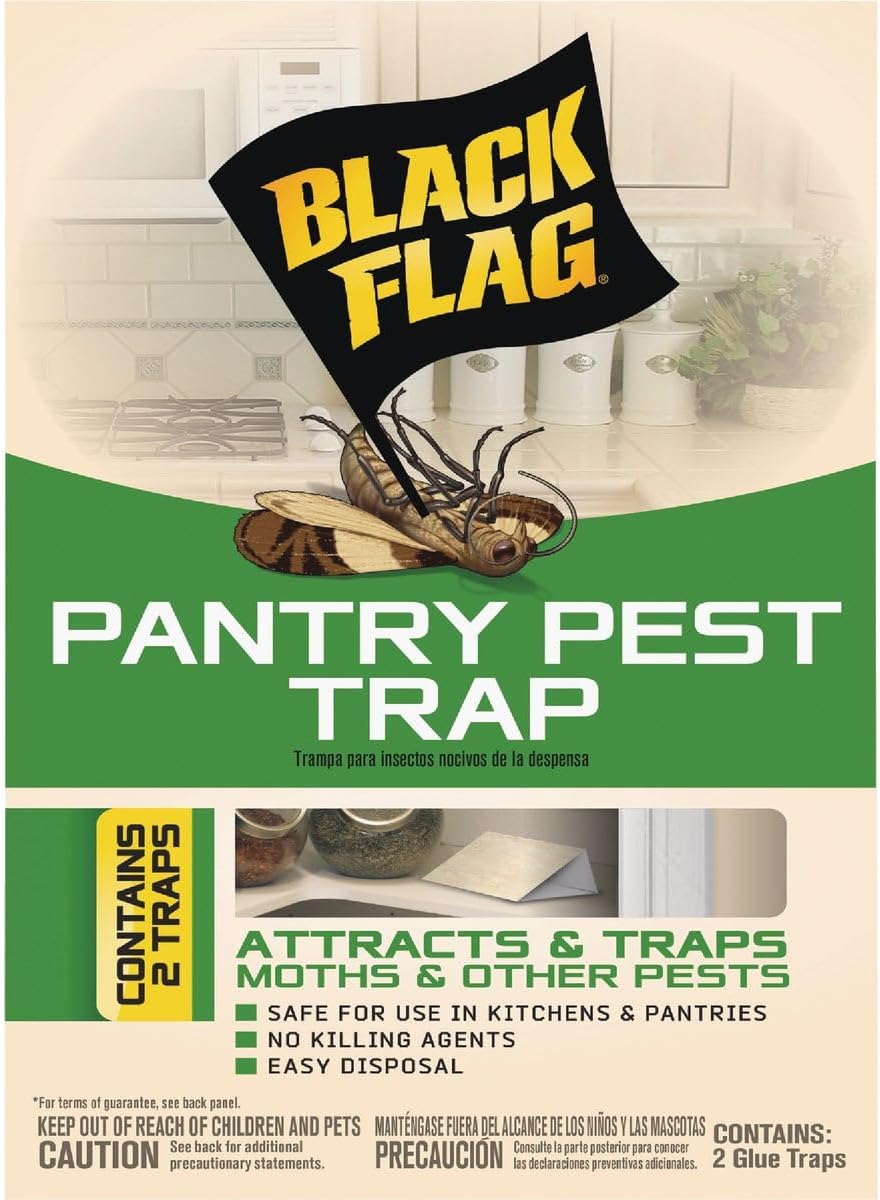 Black Flag Pantry Pest Glue Trap, 2 Count 1 Pack Pantry Pest Glue Trap