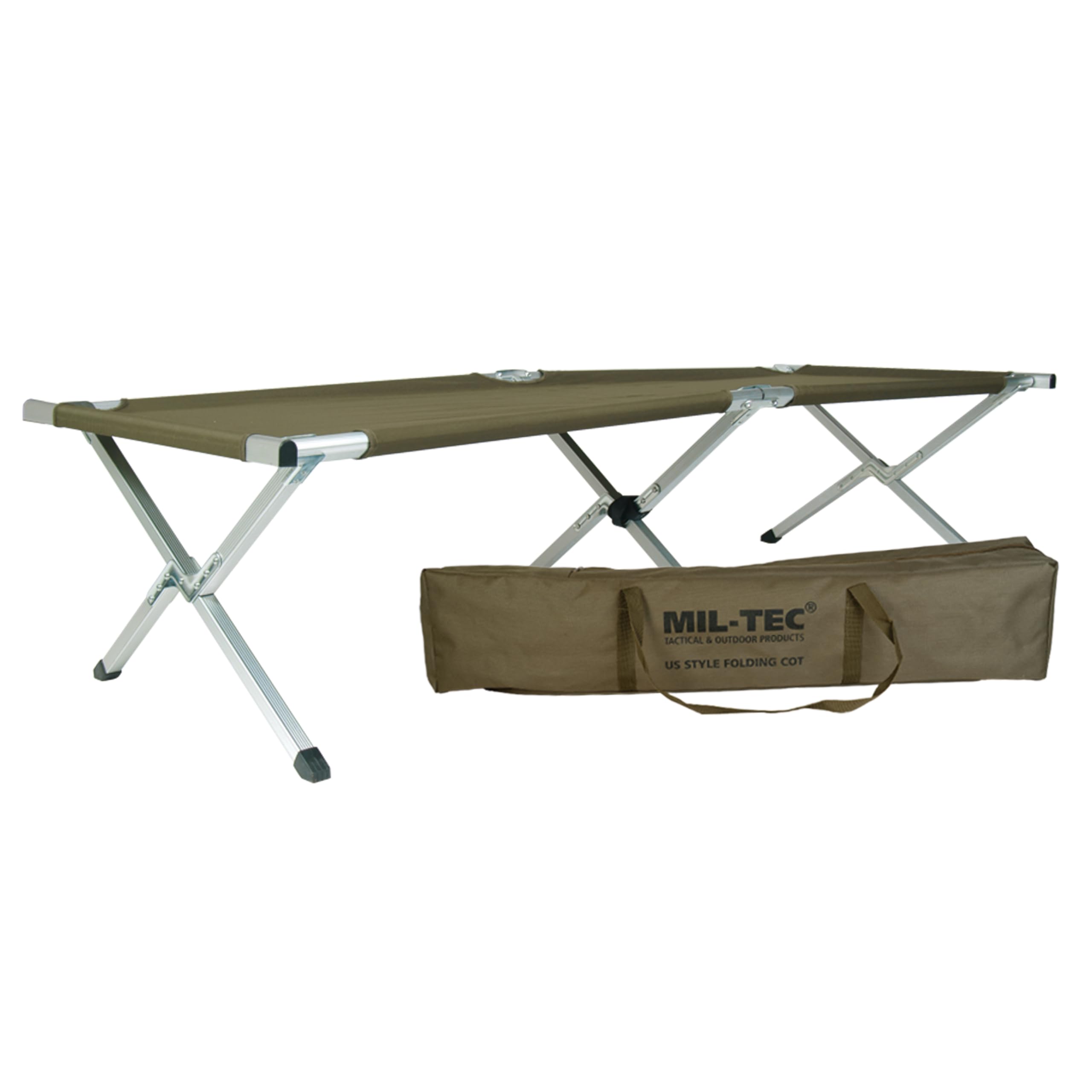 Lit de Camp alu Type US - Vert