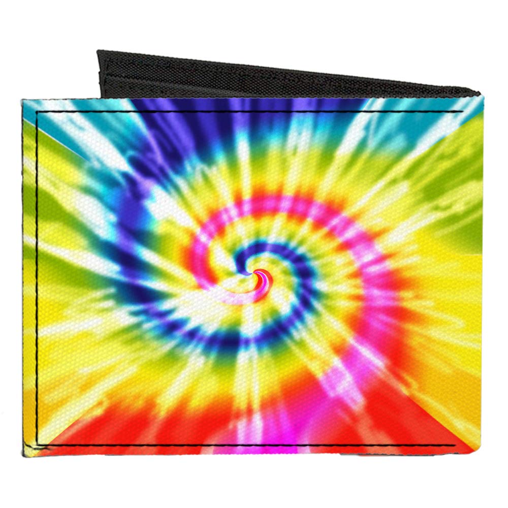 Buckle-Down Men's Standard Canvas Bifold Wallet Tie Dye, 4.0