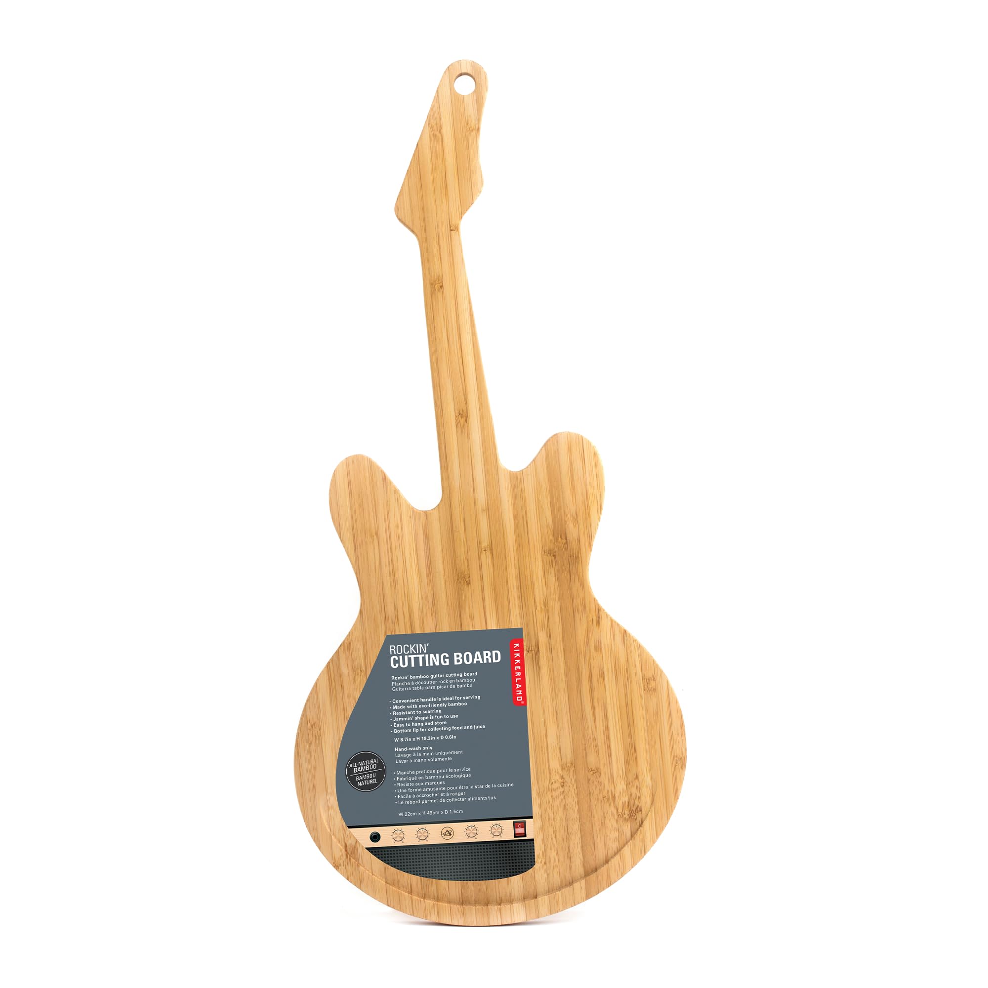 Amazon.com: Kikkerland Bamboo Guitar Cutting Board – Kitchen