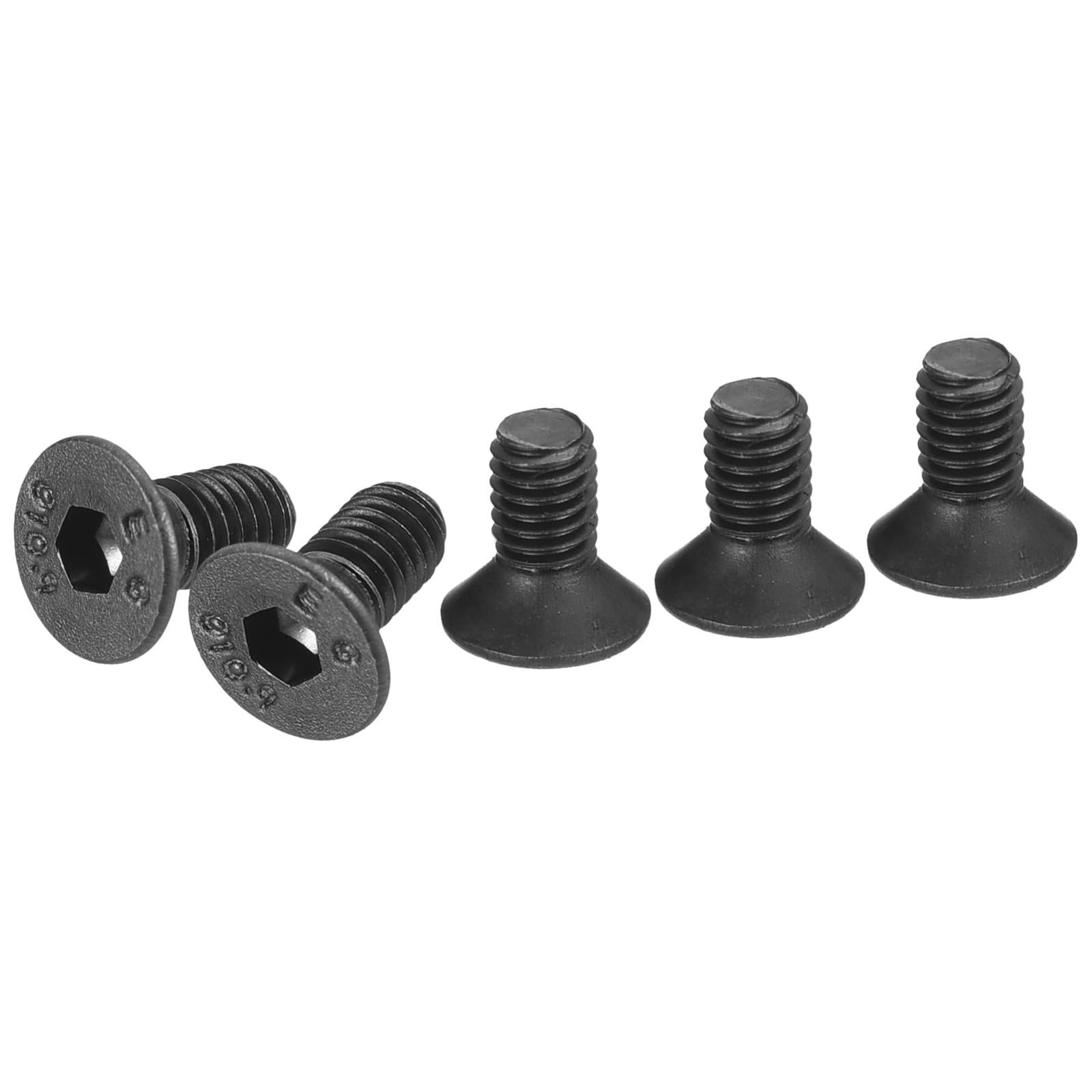 DTGN M3-0.5x6mm Flat Head Socket Cap Screws, 50 Pack Hex Socket Flat Head Screws Carbon Steel Black Oxide, Full Thread, Countersunk Bolts