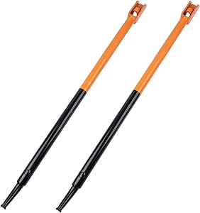 Iweshal Winch Bar, 2 Pack Combination Winch Bars With Square Head For Flatbed Trailer Winches And Trucks, Painted Combination Carbon-Steel