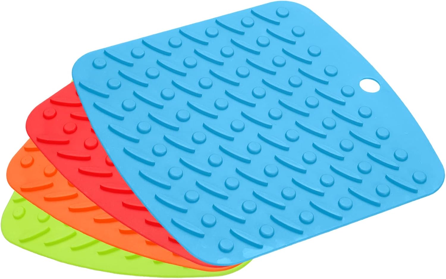 CASA J Silicone Trivet Mats Hot Pot Holders 4Pcs, Kitchen